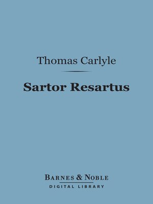 cover image of Sartor Resartus (Barnes & Noble Digital Library)
